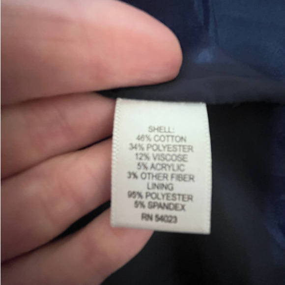 Banana Republic tweed sheath dress 4. Blue and white woven pattern. Sleeveless. - Picture 9 of 10